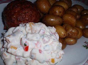 Brambory s ochuceným tvarohem