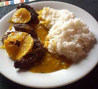 Játra s pomerančovou omáčkou