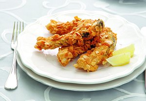 Smažený kapr s mandlemi