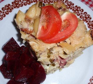 Květák v semolinových těstovinách - zapékaný