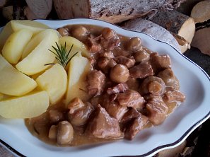 Česneková plec se žampiony Česneková plec se žampiony