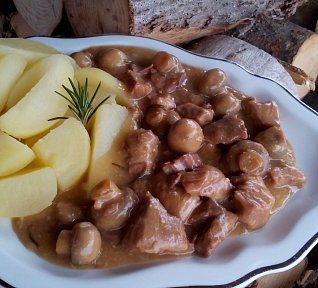 Česneková plec se žampiony