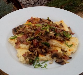 Slaný žampionový trhanec