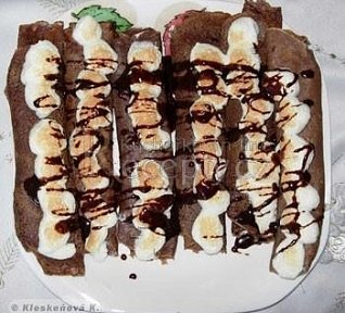 Zapečené kakaové palačinky