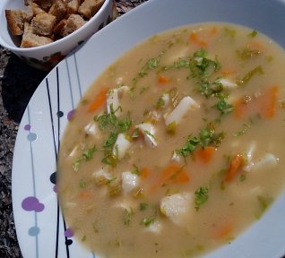 Rybí polévka z tresky