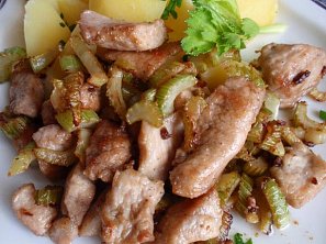 Masová minutka s řapíkatým celerem Masová minutka s řapíkatým celerem