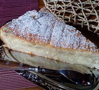 Kokosovo-pudinkový koláč