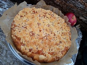 Kynutý koláč s jablečnou náplní