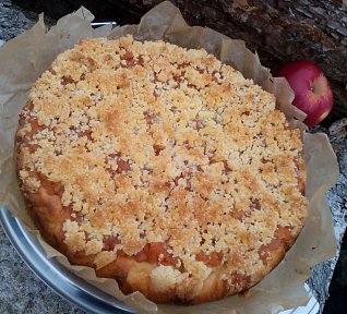 Kynutý koláč s jablečnou náplní