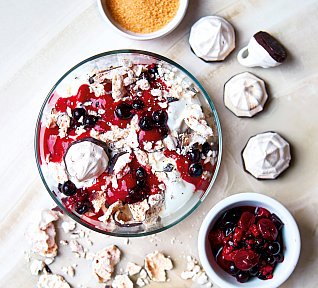 Pusinkový pohár s ovocem