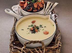 Bramborový krém s chorizem