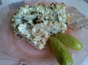 Houbové flíčky-zapečené