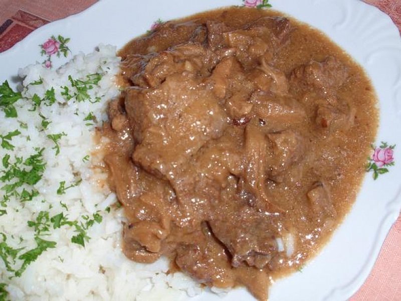 (nejen) Hovězí s hlívou na hořčici