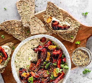 Hummus z lilku s ořechy kešú