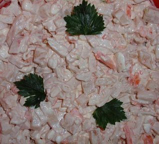 Celerový surimi salát s cottage Celerový surimi salát s cottage