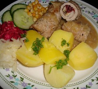 Vepřové závitky plněné sýrem