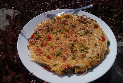 Špagetová omeleta