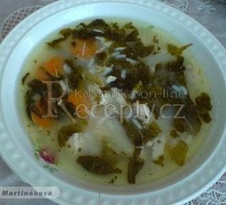 Kuřecí polévka s citronem a rýží