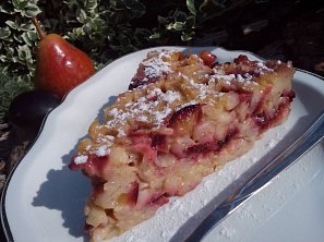 Pudinkové těstoviny s ovocem