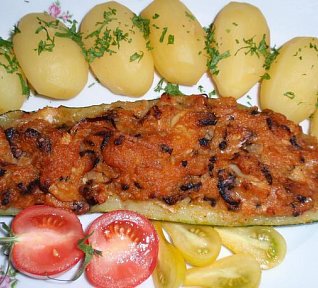 Cuketové lodičky - zapečené