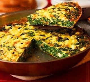 Špenátová omeleta