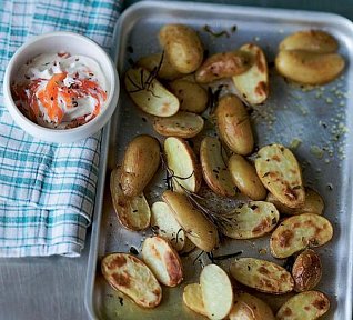 Brambory s lososovým tvarohem