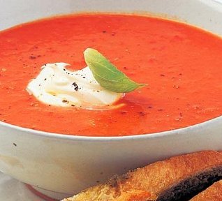 Rajčatový krém z čerstvých rajčat