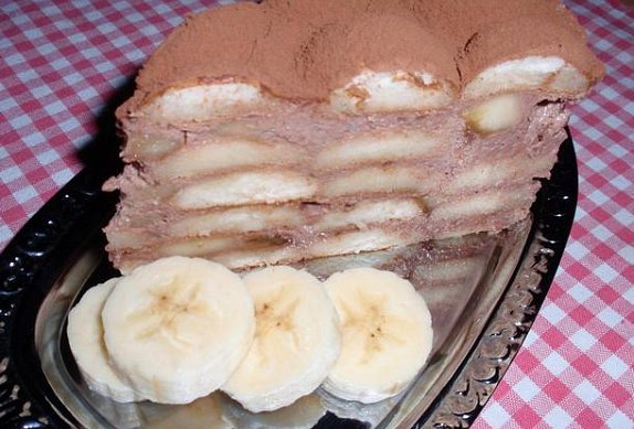 Banánovo-smetanový dort : nepečený