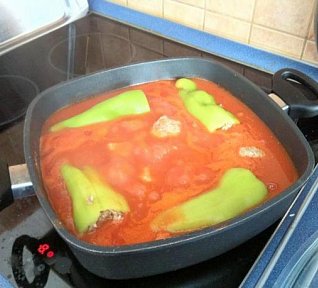 Plněné papriky na Dalmátský způsob