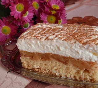 Jablečný krémový sen - řez