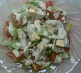 Tlačenkový salát s hořčičnou zálivkou