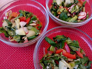 Polníčkový salát se zeleninou