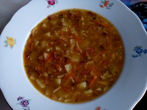 Vydatná česnečka "co dům dal" Vydatná česnečka "co dům dal"