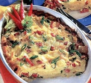 Zapečené flíčky se šunkou