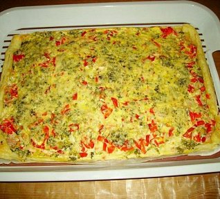 Brokolicový koláč z listového těsta