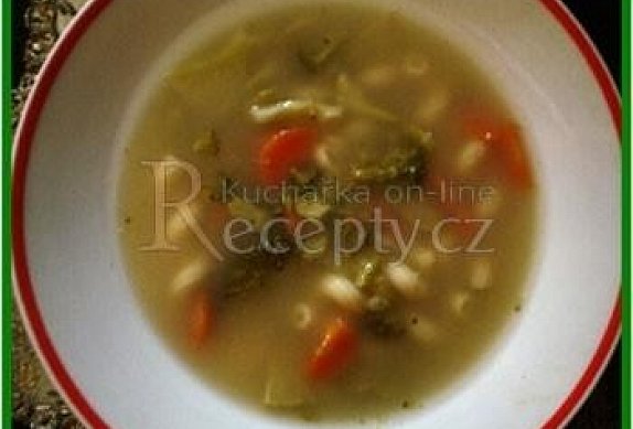 Brokolicová polévka se zeleninou a těstovinami