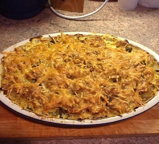 Zapékané brambory s brokolicí a kuřecím masem