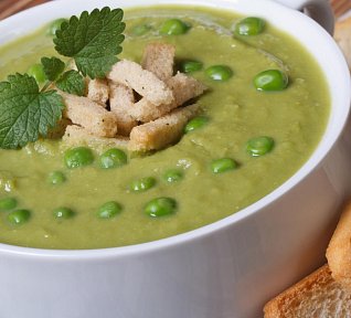 Smetanový hrášek s fašírkou