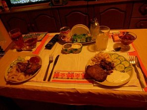 Vepřový steak s hranolkami Vepřový steak s hranolkami