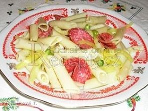 Těstovinový salát se salámem