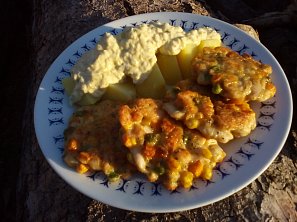 Barevné kuřecí placičky