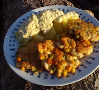 Barevné kuřecí placičky