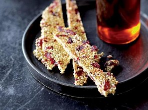 Sezamky s brusinkami a karamelem