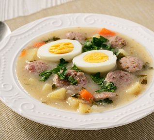 Polský velikonoční bílý boršč