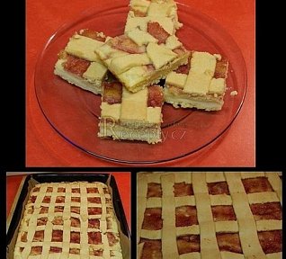 Tvarohový mřížkový koláč