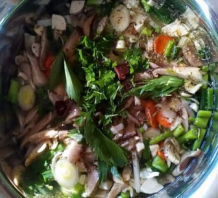 Kotlíkova polévka z hlívy