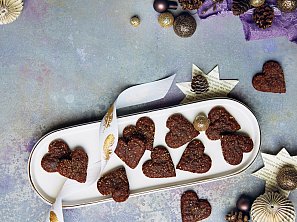 Mandlovo-kakaová srdíčka