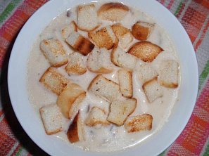 Sýrová polévka s hlívou