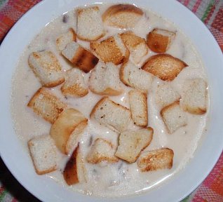 Sýrová polévka s hlívou