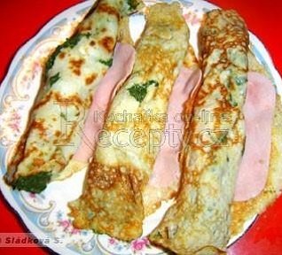 Palačinky plněné špenátem